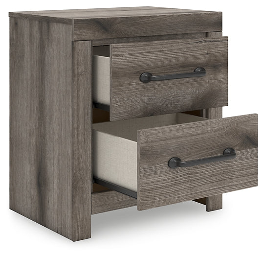 Graystorm Twin Panel Bed with Storage with Mirrored Dresser, Chest and Nightstand